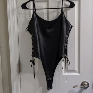 Forever 21 Leather Bodysuit